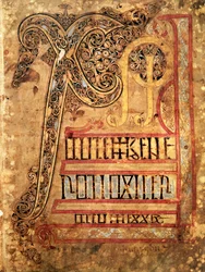 Initialseite aus den Lichfield-Evangelien, ca. 720